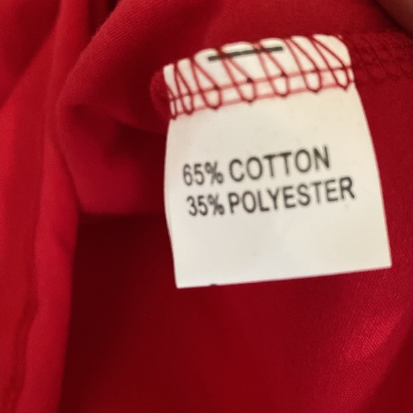 NWT LA DIOSA Fashion Red T-Shirt Top w/ Blue Sequins Embellishment Size XL - Picture 11 of 14